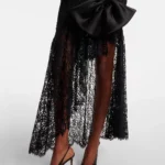 Bow-detail Asymmetric Lace Bustier Dress Thumbnail 5