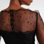 Sheer Cotton-blend Lace Gown Thumbnail 6