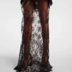 Sheer Cotton-blend Lace Gown Thumbnail 4