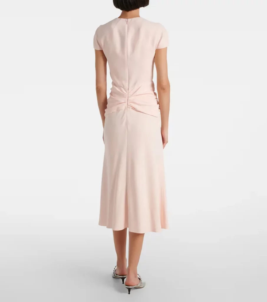 Crepe Midi Dress Full Size Image 4