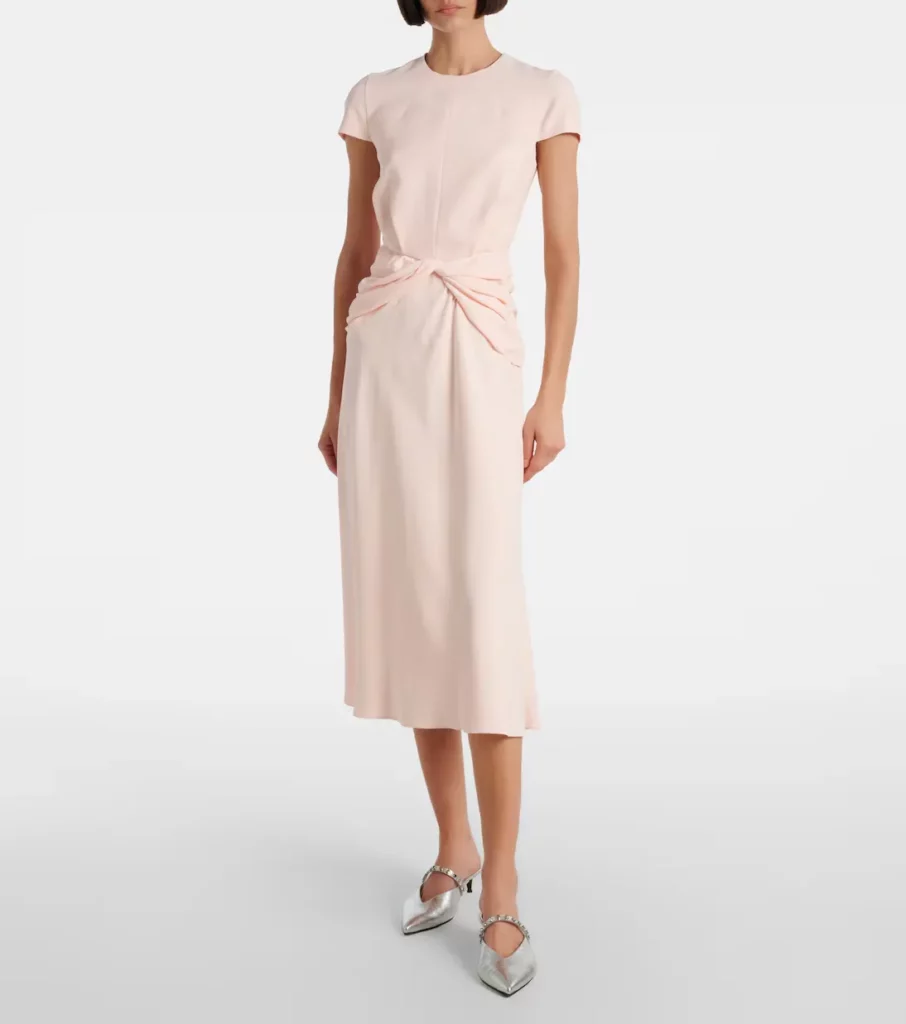 Crepe Midi Dress Full Size Image 1