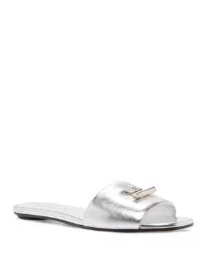 ALEXANDER MCQUEEN Women’s Leather Slide Sandals