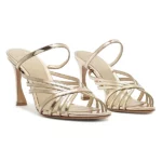 Fran 85mm Leather Metallic Mules Thumbnail 5