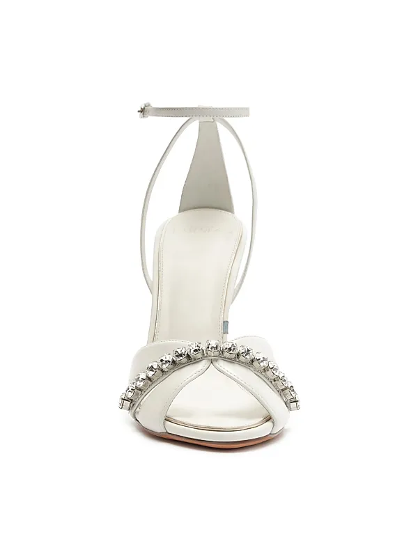Georgina Crystal Bridal Leather Sandals Full Size Image 5