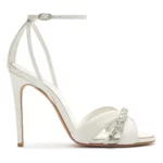 Georgina Crystal Bridal Leather Sandals Thumbnail 1