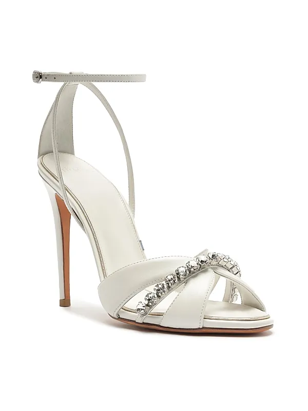 Georgina Crystal Bridal Leather Sandals Full Size Image 2