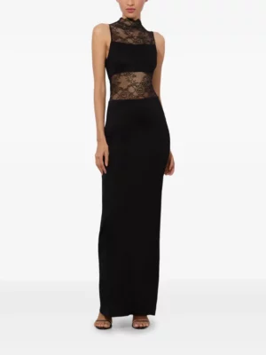 ALICE + OLIVIA Lace-panel Maxi Dress