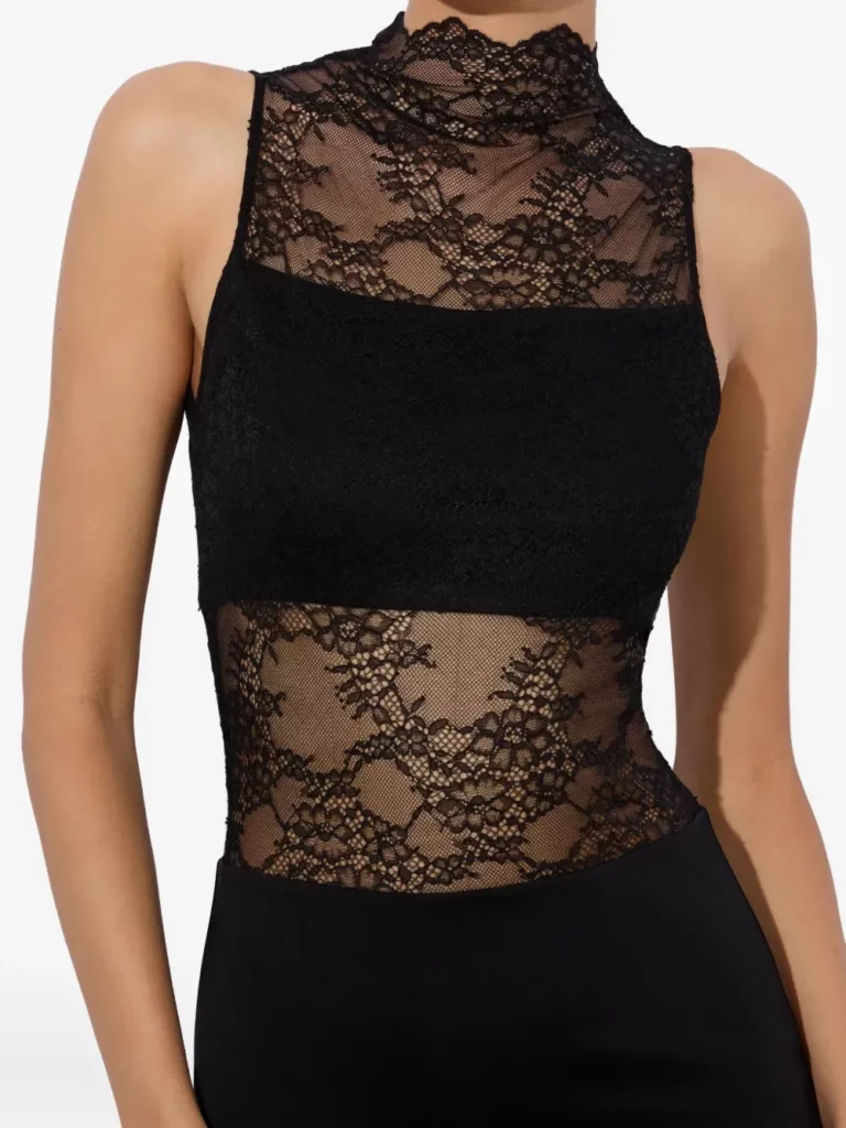 Lace-panel Maxi Dress Full Size Image 3