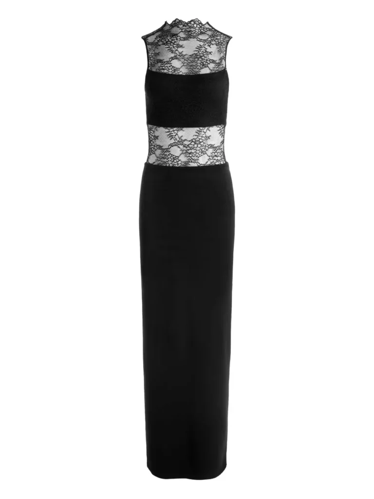 Lace-panel Maxi Dress Full Size Image 4