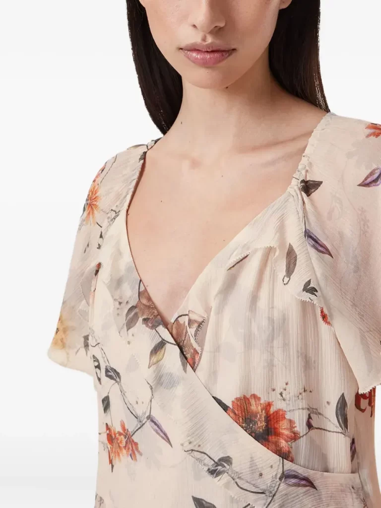 Darma Floral-print Ruffled Dress Full Size Image 3