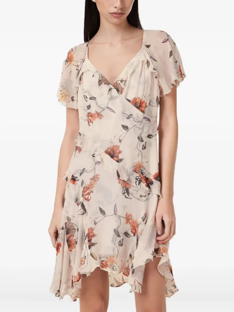 Darma Floral-print Ruffled Dress Full Size Image 2