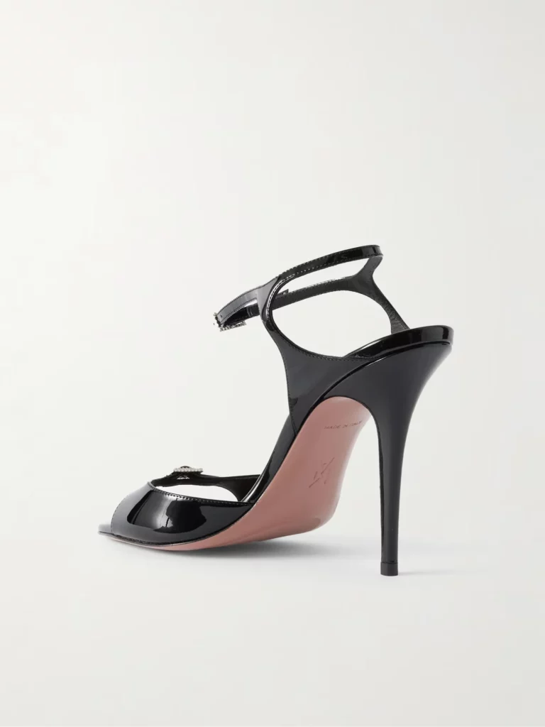 Adut Crystal-embellsihed Buckled Patent-leather Sandals Full Size Image 4
