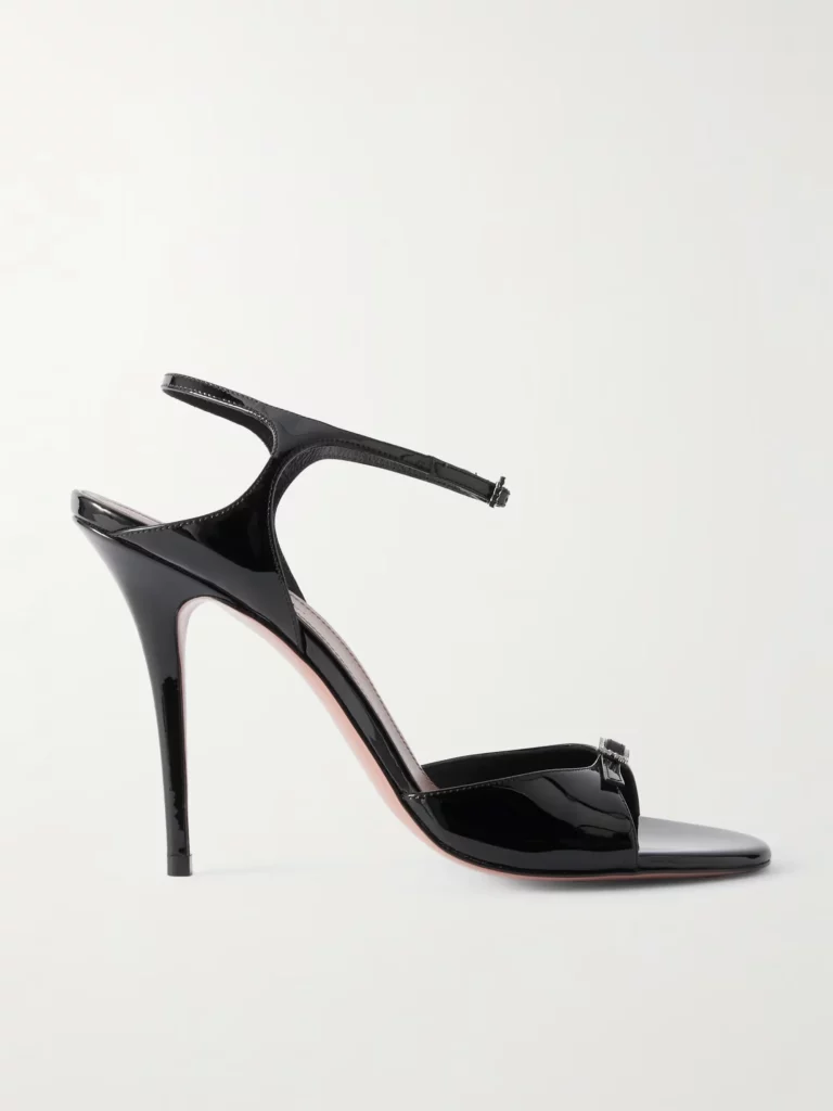 Adut Crystal-embellsihed Buckled Patent-leather Sandals Full Size Image 1