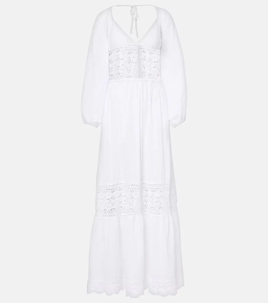 Victoria Crochet Cotton Poplin Dress Full Size Image 4