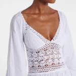 Victoria Crochet Cotton Poplin Dress Thumbnail 2