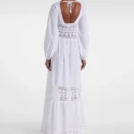 Victoria Crochet Cotton Poplin Dress Thumbnail 7