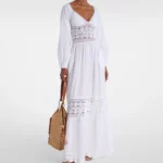 Victoria Crochet Cotton Poplin Dress Thumbnail 1