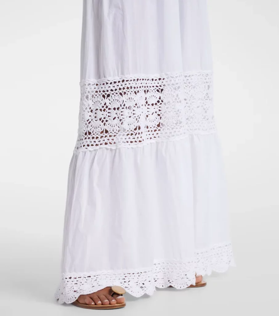 Victoria Crochet Cotton Poplin Dress Full Size Image 6
