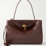 Rodeo Medium Ostrich-effect Leather Shoulder Bag Thumbnail 1