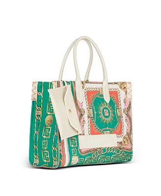 B-Army Medium Tote Bag in Printed Canvas Full Size Image 2