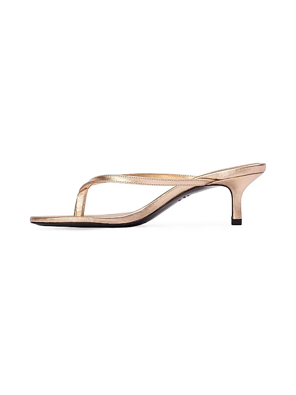 Tash Metallic Thong Sandals Full Size Image 2