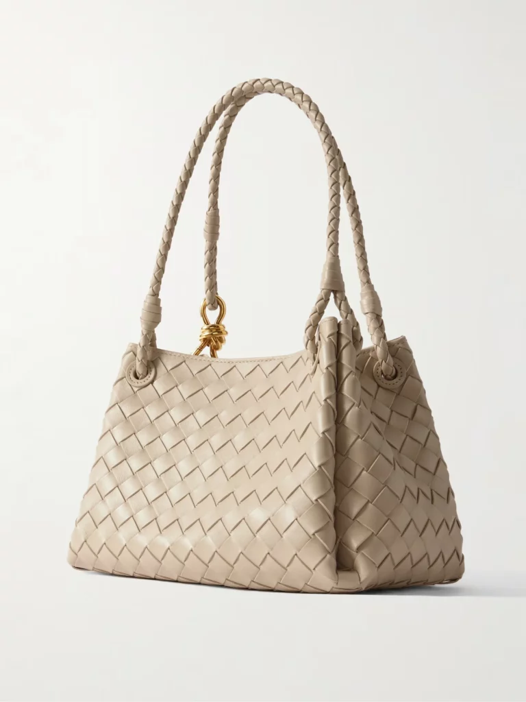 Parachute Medium Intrecciato Leather Shoulder Bag Full Size Image 6