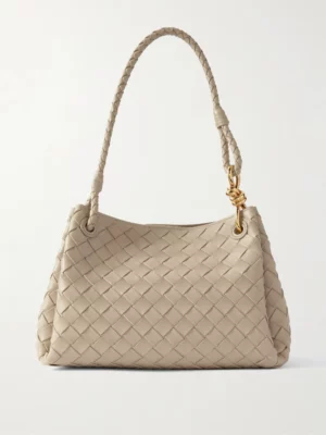 BOTTEGA VENETA Parachute Medium Intrecciato Leather Shoulder Bag