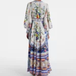 Printed Silk Crepe Maxi Dress Thumbnail 2