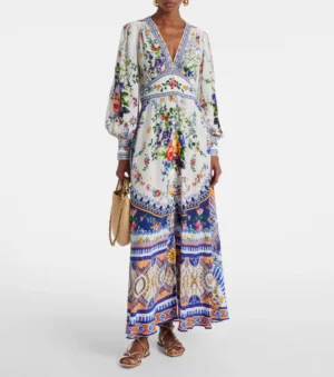 CAMILLA Printed Silk Crepe Maxi Dress