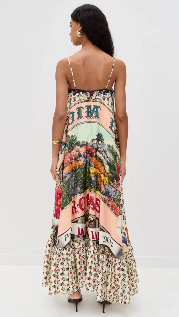 Silk Maxi Dress Full Size Image 5