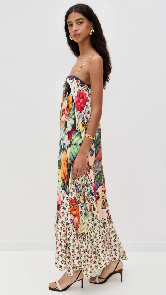 Silk Maxi Dress Full Size Image 4