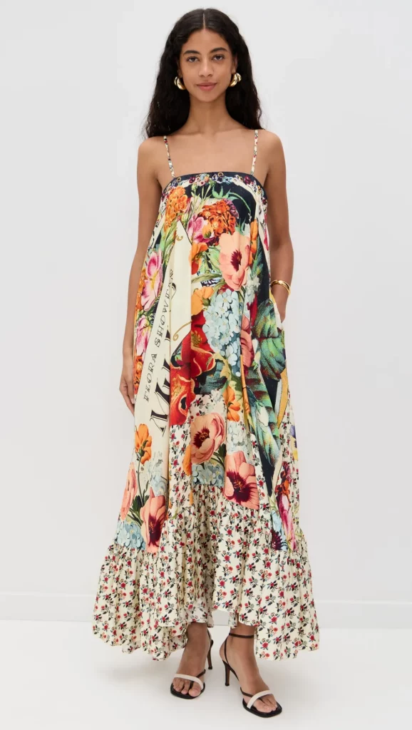 Silk Maxi Dress Full Size Image 1