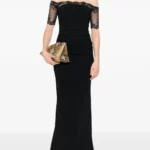 La Petite Robe V-neck Ruched Maxi Dress Thumbnail 1