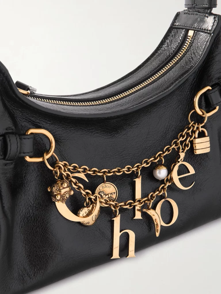 Embellished Leather Shoulder Bag Full Size Image 4