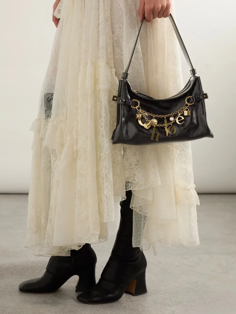 Embellished Leather Shoulder Bag Full Size Image 2