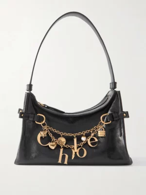 CHLOÉ Embellished Leather Shoulder Bag
