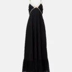 Lace-trimmed Silk Chffon Midi Dress Thumbnail 2