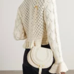 Marcie Textured-leather and Crocheted Cotton Shoulder Bag Thumbnail 3