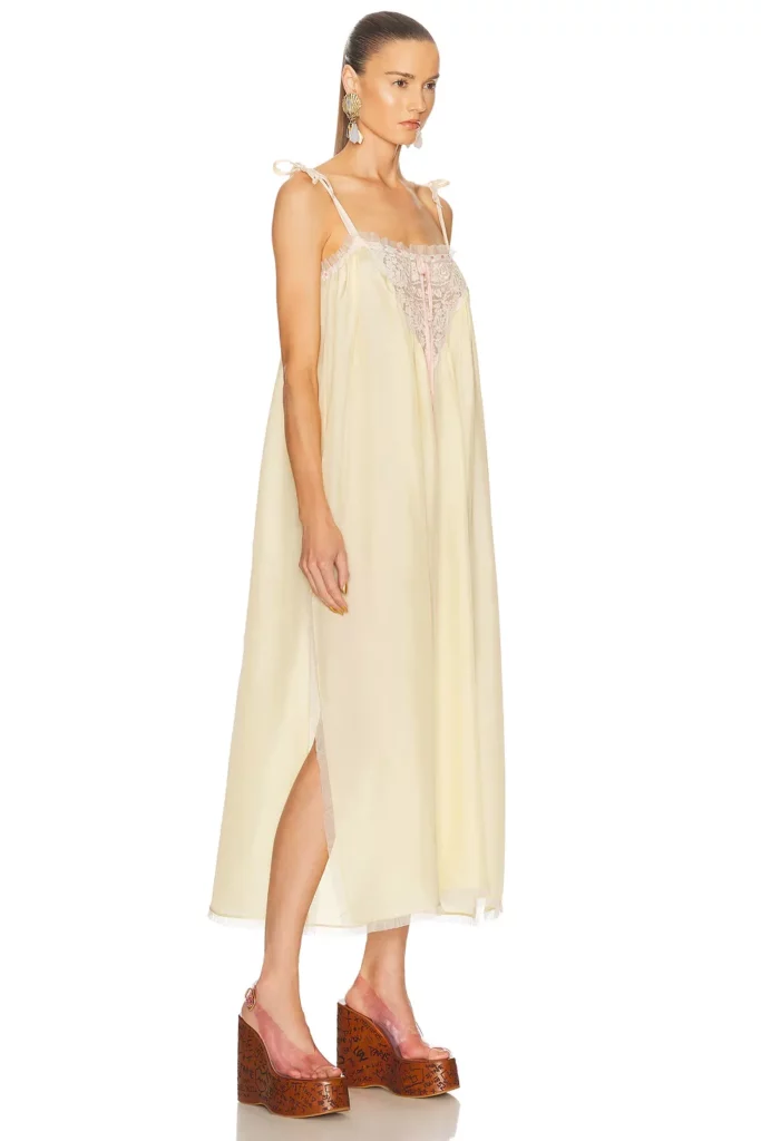 Ruffled Lace Midi Dress Full Size Image 2