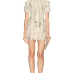 All Over Rhinestone Mini Dress Thumbnail 1