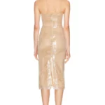 Balconette Corset Top Detail Midi Dress Thumbnail 2