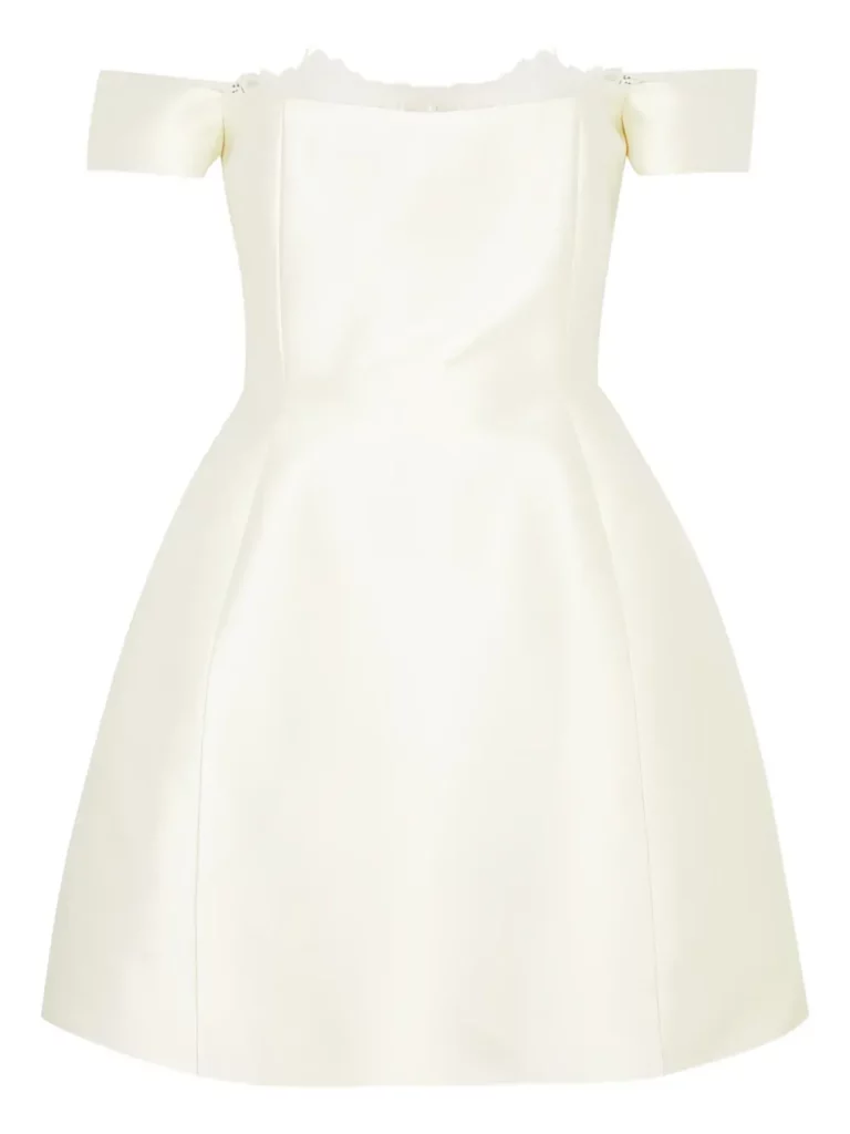Lace-trimmed Satin Mini Dress Full Size Image 3