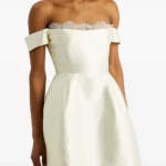 Lace-trimmed Satin Mini Dress Thumbnail 4