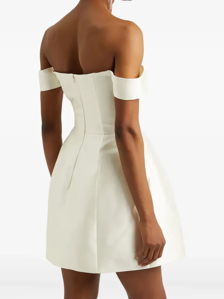 Lace-trimmed Satin Mini Dress Full Size Image 5