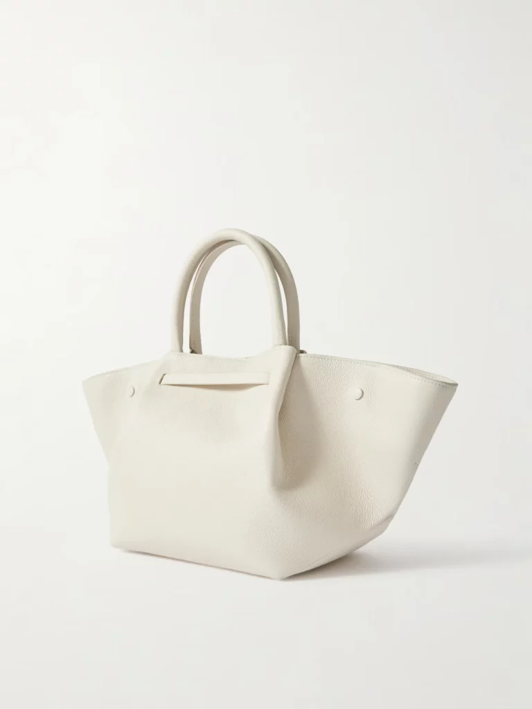 New York Midi Textured-leather Tote Full Size Image 4