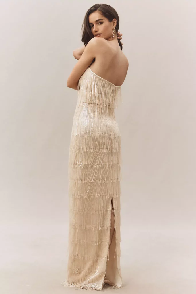 Tanya Strapless Beaded Maxi Dress Full Size Image 3