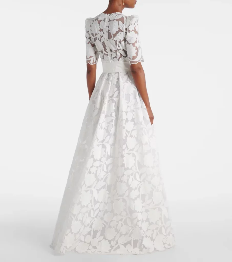 Embroidered Floral Gown Full Size Image 4