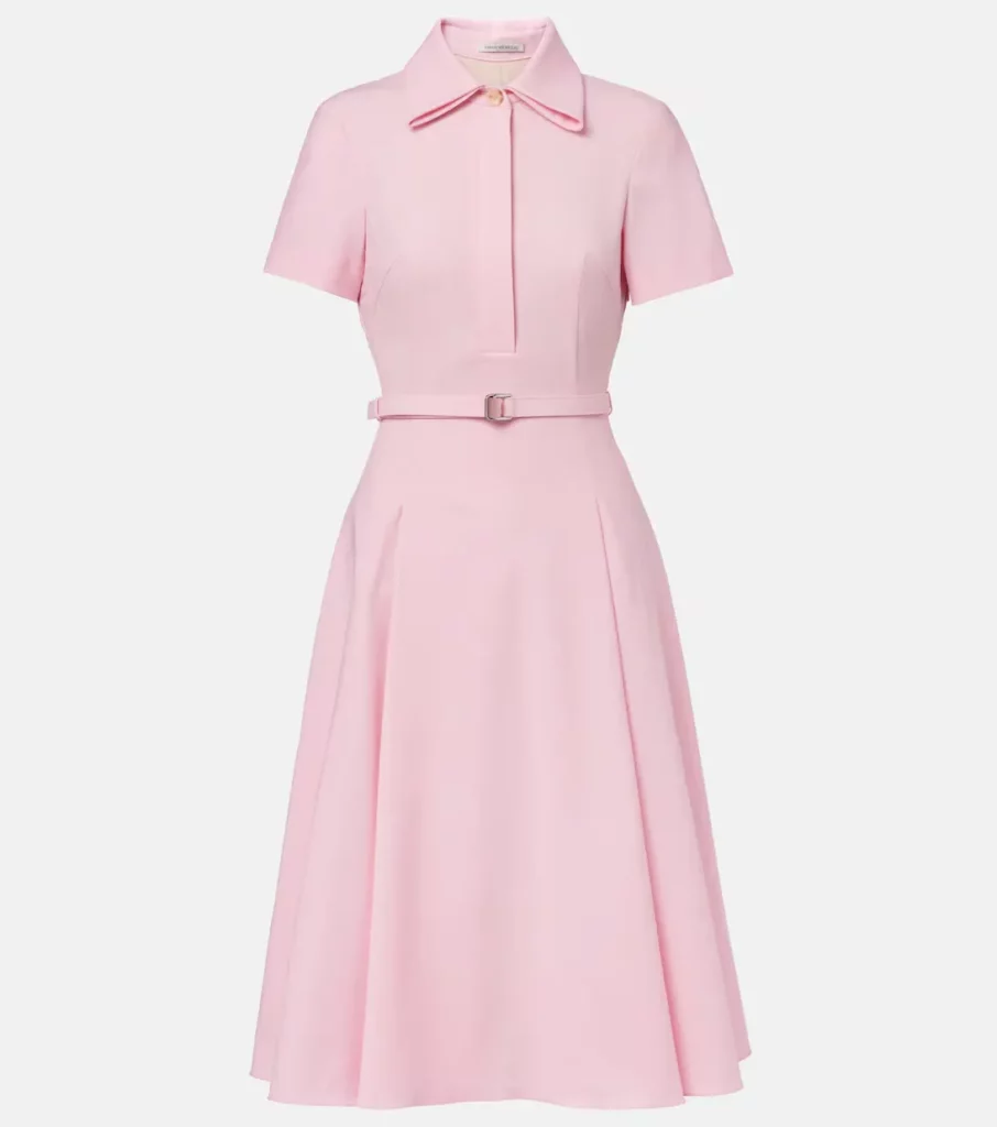 Iwona Belted Shirt Dress Full Size Image 3