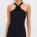 Rosette Knit Midi Dress Thumbnail 4