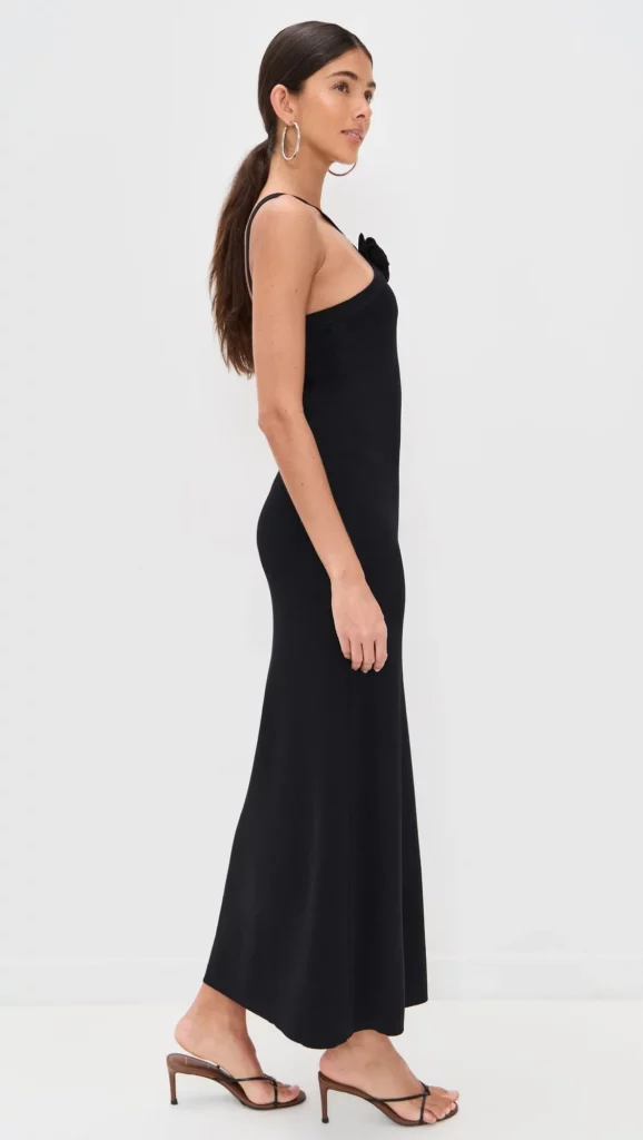 Rosette Knit Midi Dress Full Size Image 3